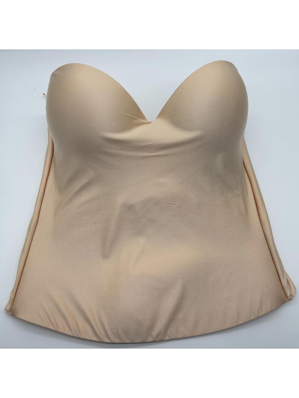 Felina Essentials Hidden Corset Bustier 36DD Style 7643 Beige Nude Strapless
